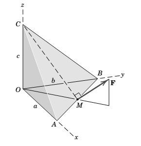 Chapter 2.7, Problem 120P, Determine the x-, y-, and z-components of force F which acts on the tetrahedron as shown. The 