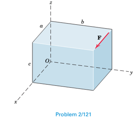 Chapter 2.8, Problem 121P, Determine the moment of force F about point O. 