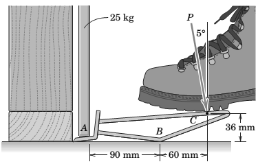 Chapter 3.5, Problem 104P, The device shown in the figure is useful for lifting drywall panels into position prior to fastening 