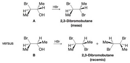 Chapter 11, Problem 57P, 11.57.	When the 3-bromo-2-butanol with the stereochemical structure A is treated with concentrated 