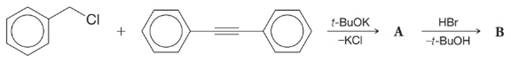 Chapter 14, Problem 40P, Consider these reactions: The intermediate A is a covalently bonded compound that has typical 1H NMR 