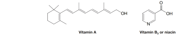 Chapter 2, Problem 38P, 2.38 	(a) Indicate the hydrophobic and hydrophilic parts of vitamin A and comment on whether you 
