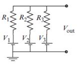 Chapter 1, Problem 31P, The output voltage Voutin the circuit shown is given by (Millman’s theorem): 