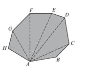 Chapter 7, Problem 17P, As shown in the figure, the area of a convex polygon can be calculated by adding the area of the 