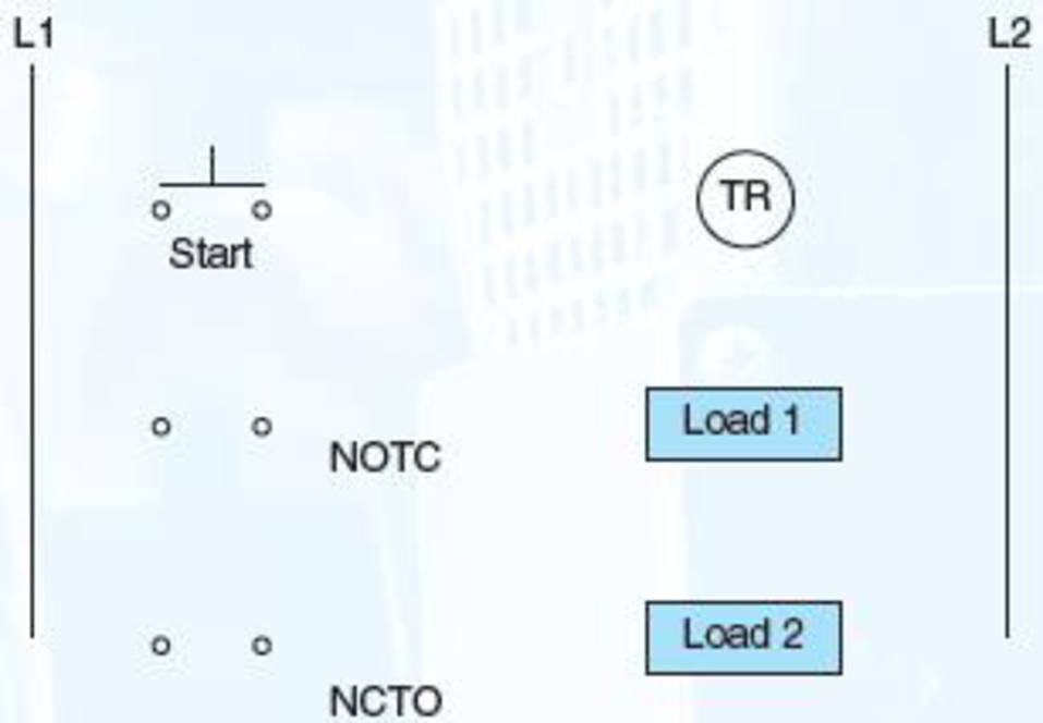 Chapter 9, Problem 7SQ, Connect these components in Figure 917: a. The start push button on the timer coil b. Load 1 to NOTC 