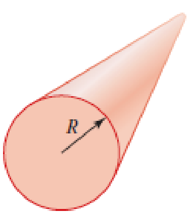 Chapter 25, Problem 33PQ, Figure P25.33 shows a very long, thick rod with radius R, uniformly charged throughout. Find an 