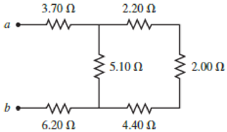Chapter 29, Problem 70PQ, What is the equivalent resistance between points a and b of the six resistors shown in Figure 