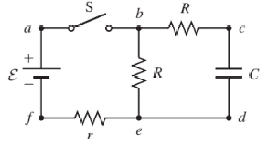 Chapter 29, Problem 78PQ, In the RC circuit shown in Figure P29.78, an ideal battery with emf  and internal resistance r is 