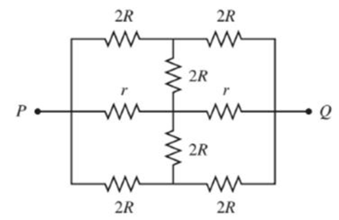 Chapter 29, Problem 80PQ, Calculate the equivalent resistance between points P and Q of the electrical network shown in Figure 