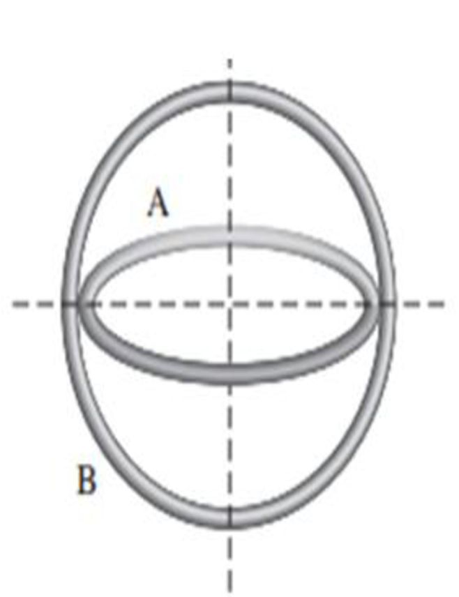 Chapter 32, Problem 29PQ, Two circular conductors are perpendicular to each other as shown in Figure P32.29. Suppose conductor 