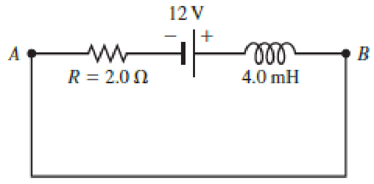 Chapter 33, Problem 12PQ, At one instant, a current of 6.0 A flows through part of a circuit as shown in Figure P33.12. 