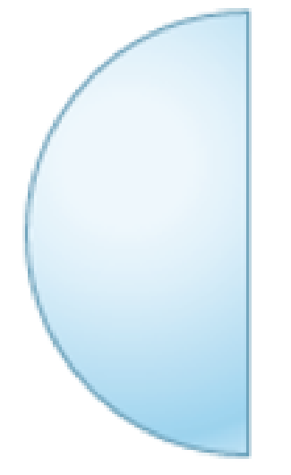 the plano convex lens made of glass n