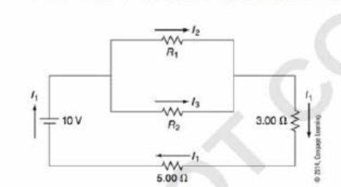 Chapter 34, Problem 2PLA, Figure 34-5 Circuit for Questions 1 to 4. In the circuit of Figure 34-5, if I1 = 2.00 A and I2 = 