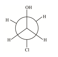 Chapter 16, Problem 16.46E, a The structure of 2 chloroethanol is usually staggered, as shown in this Newman projection: How , example  1