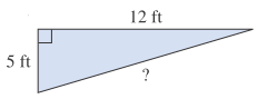 Chapter 10.1, Problem 77PE, For Exercises 75–78, find the length of the third side of each triangle by using the Pythagorean 