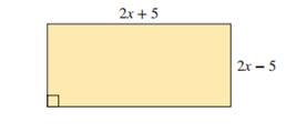 Chapter 5.6, Problem 73PE, Find a polynomial expression that represents the area of the rectangle show in the figure 