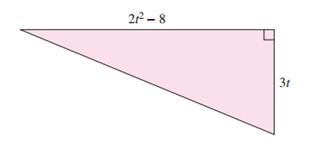 Chapter 5.6, Problem 80PE, 88.	Find a polynomial that represents the area of the triangle show in the figure.


 