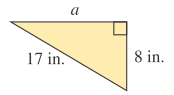 Chapter 6.8, Problem 27PE, For Exercises 31–34, find the length of the missing side of the right triangle. (See Example 4.) 