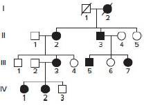 Chapter 4, Problem 49P, The pedigree diagram below shows a family in which many individuals are affected by a disease called 