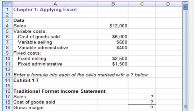 Chapter 1, Problem 2AE, This Excel worksheet form is to be used to recreate Exhibit 1-7. Download the workbook containing , example  1