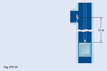 Chapter 11.3, Problem 11.75P, An elevator starts from rest and moves upward, accelerating at a rate of 1.2 m/s2 until it reaches a 