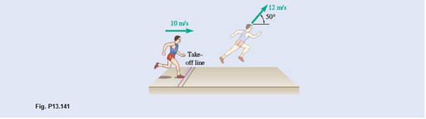 Chapter 13.3, Problem 13.141P, The triple jump is a track-and-field event in which an athlete gets a running start and tries to 