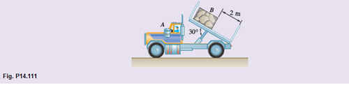 Chapter 14, Problem 14.111RP, A 6000-kg dump truck has a 1500-kg stone block sitting in its bed when the operator accidently 