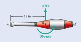 Chapter 15.3, Problem 15.73P, A juggling club is thrown vertically into the air. The center of gravity G of the 20-in, club is 