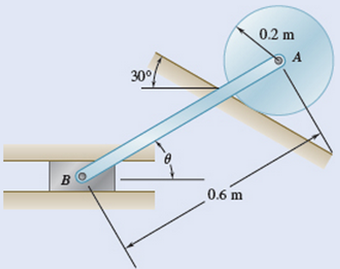 Chapter 15.3, Problem 15.91P, The disk is released from rest and rolls down the incline. Knowing that the speed of A is 1.2 m/s 