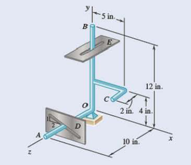 Chapter 15.6, Problem 15.201P, Several rods are brazed together to form the robotic guide arm shown that is attached to a ball 