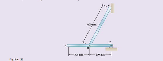 Chapter 16, Problem 16.162RP, Two 3-kg uniform bars are connected to form the linkage shown. Neglecting the effect of friction, 