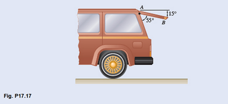 Chapter 17.1, Problem 17.17P, The 15-kg rear hatch of a vehicle opens as shown and can be modeled as a uniform 0.6-m long slender 