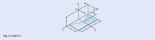 Chapter B, Problem B.5P, A piece of thin, uniform sheet metal is cut to form the machine component shown. Denoting the mass 