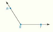 Chapter 1.CR, Problem 13CR, Use three letters to name the angle shown. Also use one letter to name the same angle. Decide 