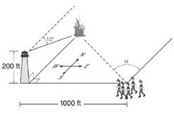 Chapter 11.3, Problem 43E, In Exercises 37 to 43, angle measures should be given to the nearest degree; distance should be 