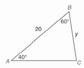 Chapter 11.CR, Problem 11CR, In Exercises 9 to 12, use the Law of Sines or the Law of cosines to find the indicated length of 