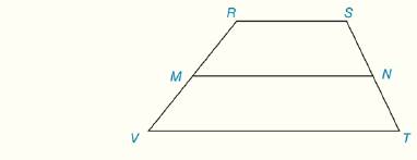 Chapter 4.CT, Problem 13CT, In trapezoid RSTV, RSVT and MN is the median, Find the length MN if RS=12.4 in. and VT=16.2 in. _ 
