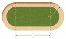 Chapter 4.5, Problem 31E, Racetrack Design The accompanying figure depicts a racetrack with ends that are semicircular in 