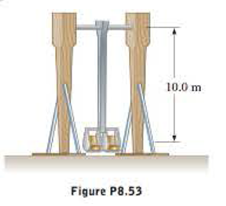 Chapter 8, Problem 53P, A giant swing at an amusement park consists of a 365-kg uniform arm 10.0 m long, with two seats of 
