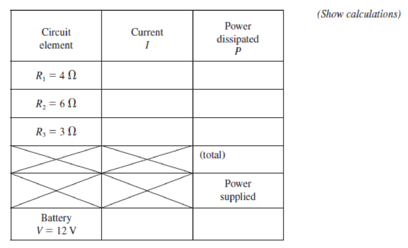 Chapter 26, Problem 4Q, For the circuit in Fig. 26.3, V = 12 V, R1 = 4 , R2 = 6 , and R3 = 3 . Show that the power supplied 