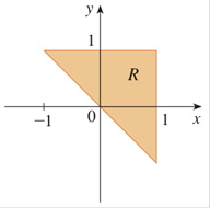 Chapter 15.3, Problem 2E, 14 A region R is shown. Decide whether to use polar coordinates or rectangular coordinates and write 