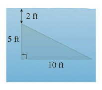 Chapter 8.3, Problem 4E, A vertical plate is submerged or partially submerged in water and has the indicated shape. Explain 