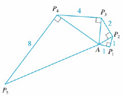 Chapter 11, Problem 2P, Let {Pn} be a sequence of points determined as in the figure. Thus |AP1|=1, |PnPn+1|=2n1, and angle 