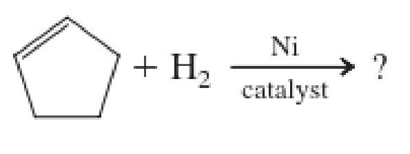 Chapter 13, Problem 13.77EP, Supply the structural formula of the product in each of the following alkene addition reactions. a. , example  1