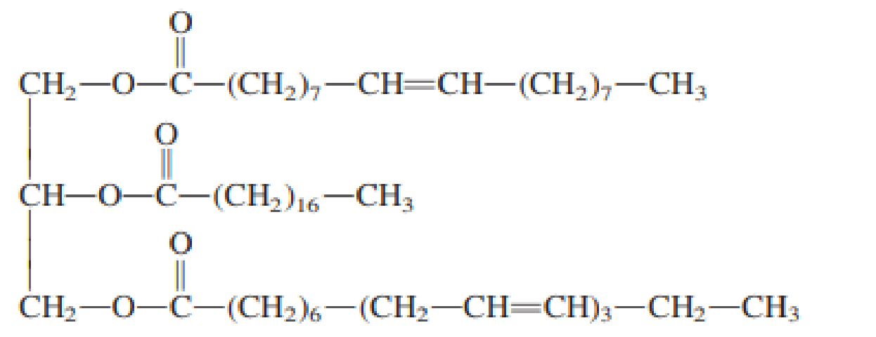 Chapter 19, Problem 19.60EP, How many molecules of H2 will react with one molecule of the following triacylglycerol? 