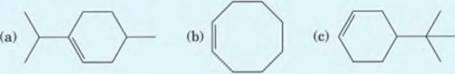 Chapter 12.3, Problem 12.3P, Problem 12-3 Write the IUPAC name for each cycloalkene. 