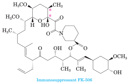 Chapter 17, Problem 17.54P, 17-54 Following is the structure of immunosuppressant FK-506, a molecule shown to disrupt 