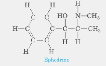 Chapter 3, Problem 3.107P, 3-107 Ephedrine, a molecule at one time found in the dietary supplement ephedra, has been linked to 