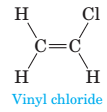 Chapter 3, Problem 104P, 3-120 Vinyl chloride is the starting material for the production of poly(vinyl chloride), 