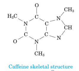 Chapter 4, Problem 93P, 4-103 Caffeine, a central nervous system stimulant, has the molecular formula C8H10N402. (a) How , example  2
